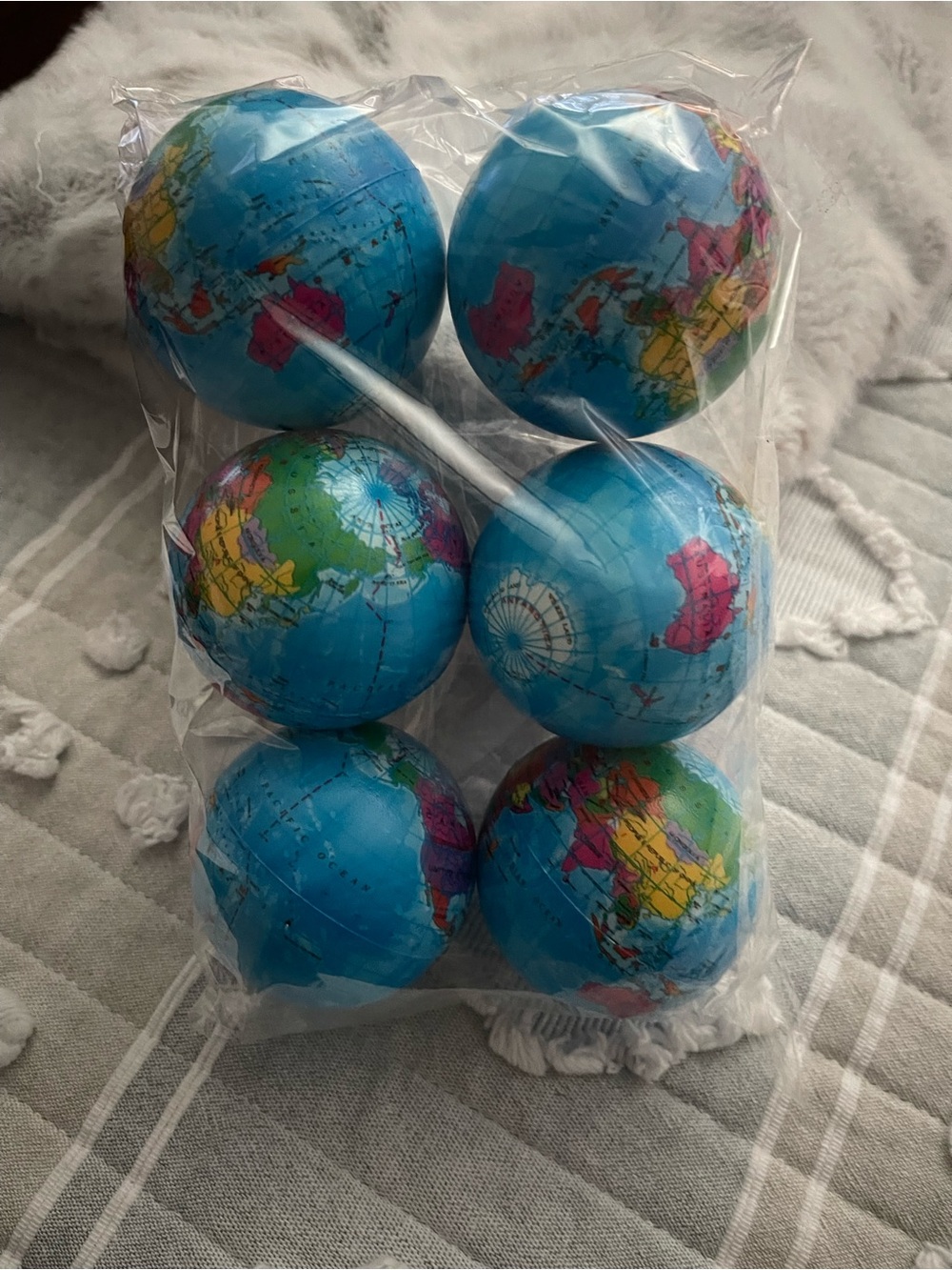 Source Unknown Blue Globe Stress Balls - Set of 6